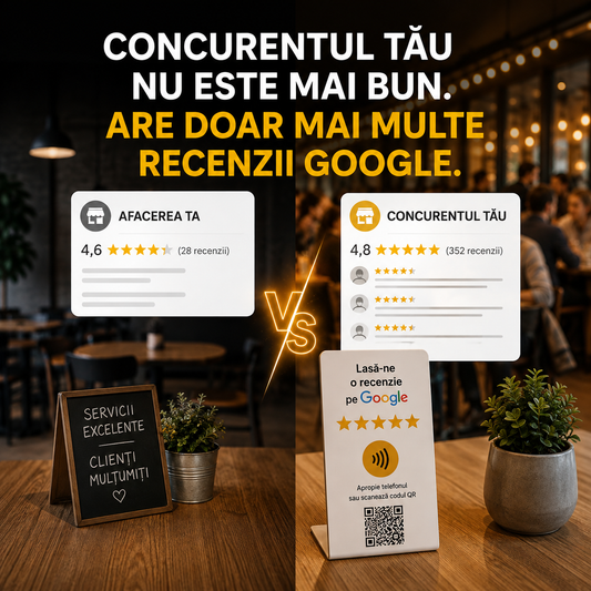 Mai multe recenzii Google: De ce concurentul tău câștigă mai mulți clienți?